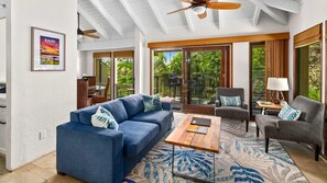 Kahala at Poipu Kai #121 - Living Room & Lanai - Parrish Kauai