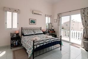 Master bedroom and balcony