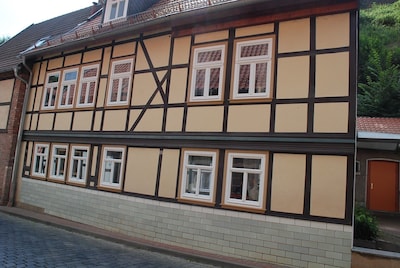 large, newly renovated half-timbered house with garage, pets welcome