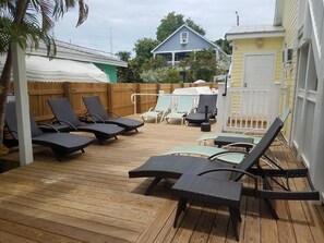 The new back deck by the pool!