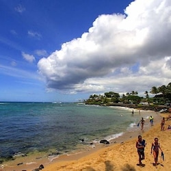 Beachhouse Beach, on the South side of Kuhio Shores