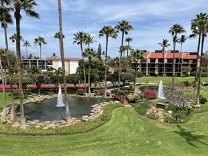 Fountain view from our lanai.