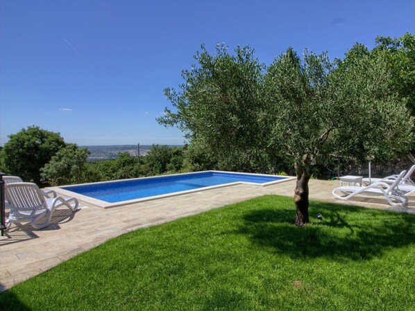 Propriété, Piscine, Herbe, Immobilier, Pelouse, Arrière-Cour, Maison, Arbre, Cour, Biens