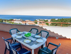 Propriété, Bleu Azur, Vacances, Immobilier, Pièce, Balcon, Recours, Meubles, Table, Mer