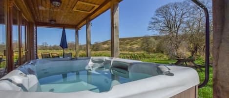 The hot tub and the view from it