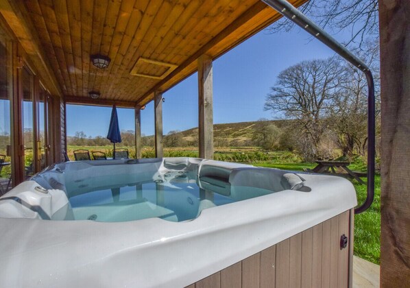 The hot tub and the view from it