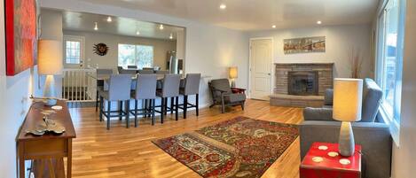 Open, spacious floor plan is perfect for families to hang out in and socialize