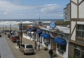 Beach Drive shops and restaurants just through the arch