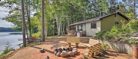 Manistique Vacation Rental Cabin | 2BR | 1BA | Stairs to Access