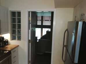 Direct access off unit to hot tub room