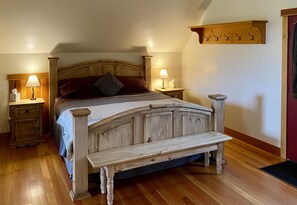 Rustic styled king size bed