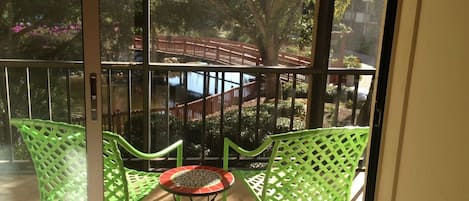 View from Living room, dining area, kitchen and Lanai