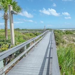 It's just a very short walk down the boardwalk to the beach.