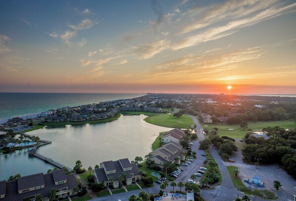 Vibrant sunsets from 19th floor balcony