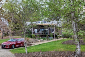 Glasshouse chalet..trees have grown around front deck for privacy since.