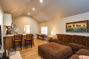 Kitchen and living room view