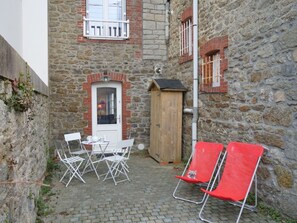 Property, Red, Chair, Wall, House, Building, Furniture, Tree, Room, Architecture