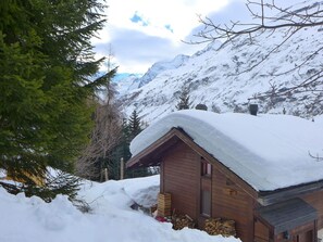 Snow, Winter, Mountain, Geological Phenomenon, Tree, Freezing, Alps, Mountain Range, Hut, House
