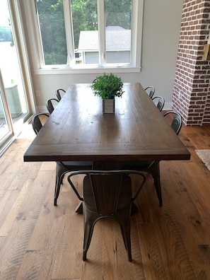 Dining table that seats eight