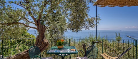 Private terrace overlooking the sea