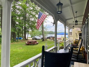 Front porch looking out toward the lake