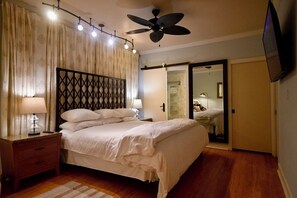 King Bed/ Bath #1. DayBed. Smart TV. Ceiling Fan. Closets.