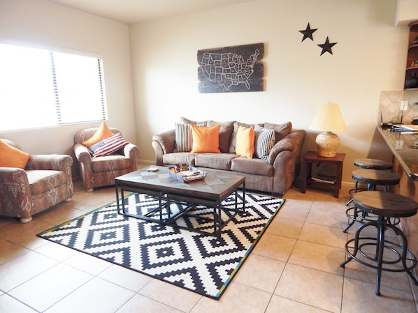Luxurious, upscale and newly renovated.