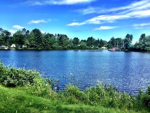 Nice bay for fishing and easy boat docking.