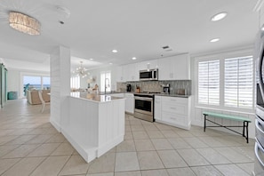 Remodeled kitchen with top of the line appliances and granite countertops