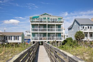 End Unit, Top Floor, Left Side - View from your private walkway to the beach
