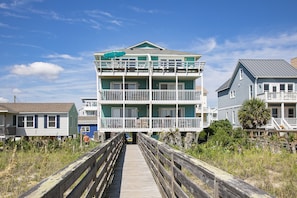 End Unit, Top Floor, Left Side - View from your private walkway to the beach