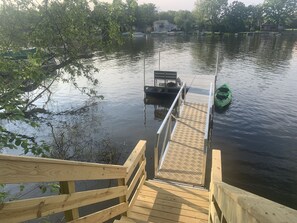 Private pier for fishing, swimming, boating