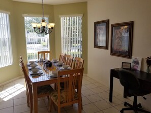 Dining Room seats 8
