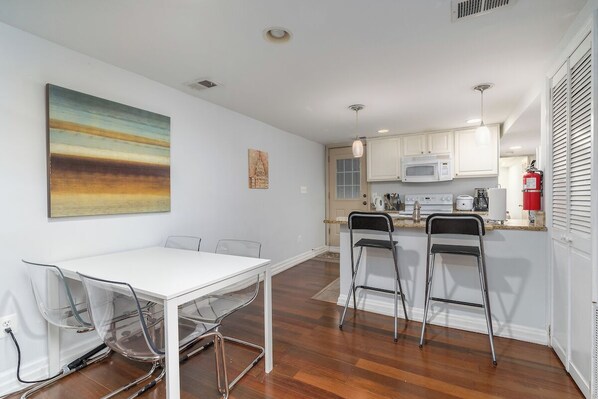 updated kitchen with dining area and breakfast bar
