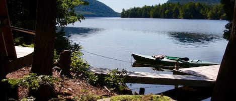 Private Dock with View of Beach and Mansel and Bernard.  