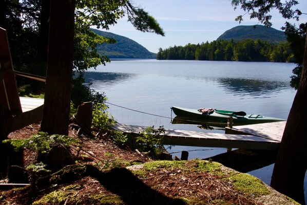 Private Dock with View of Beech and Mansel and Bernard  Rent Kayaks 207-244-5854