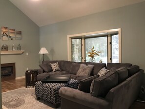 Main living room with 48-inch TV that includes Netflix,  ESPN, Disney and more