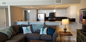Living Room & Kitchen.