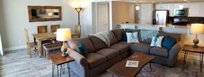 Living Room & Dining Area.