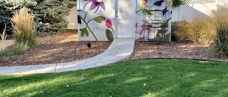 My flower shed in the back yard