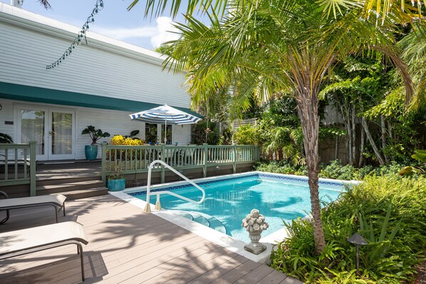Pool, Table, Lounge Chairs, everything you need for a day by the