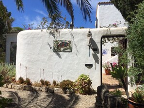 Entrance into patio and house