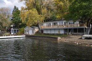 Main house with new dock and deck