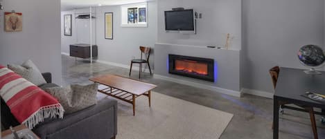 Very nice space! Electric fireplace was great. -Ethan N.