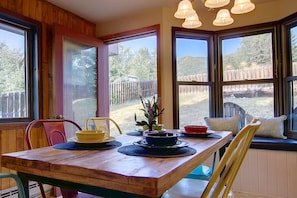 Eat breakfast with gorgeous mtn views from your backyard.