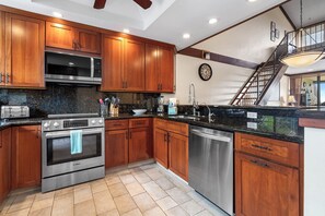 Fully equipped kitchen inside our Kona Hawaii Vacation Villa