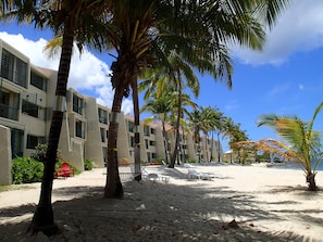 Sugar Beach - lounge chairs and hammock