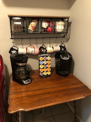 Coffee bar! Bring your favorite K cups or ground coffee!