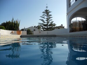 Blue sky & deep blue pool