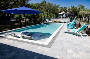 Everybody loves this huge heated pool!